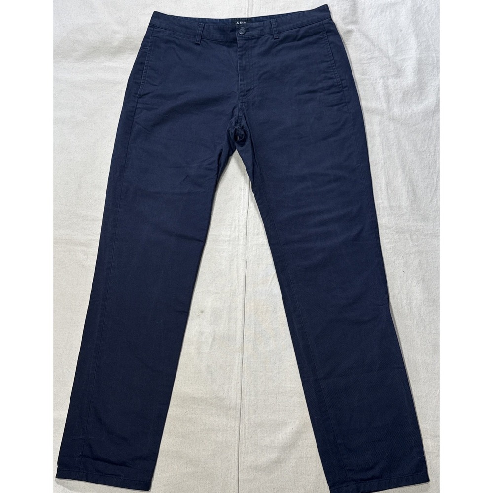 APC Slim Tapered Officer Chino Flat Front Navy Blue 32 Fits 34x31